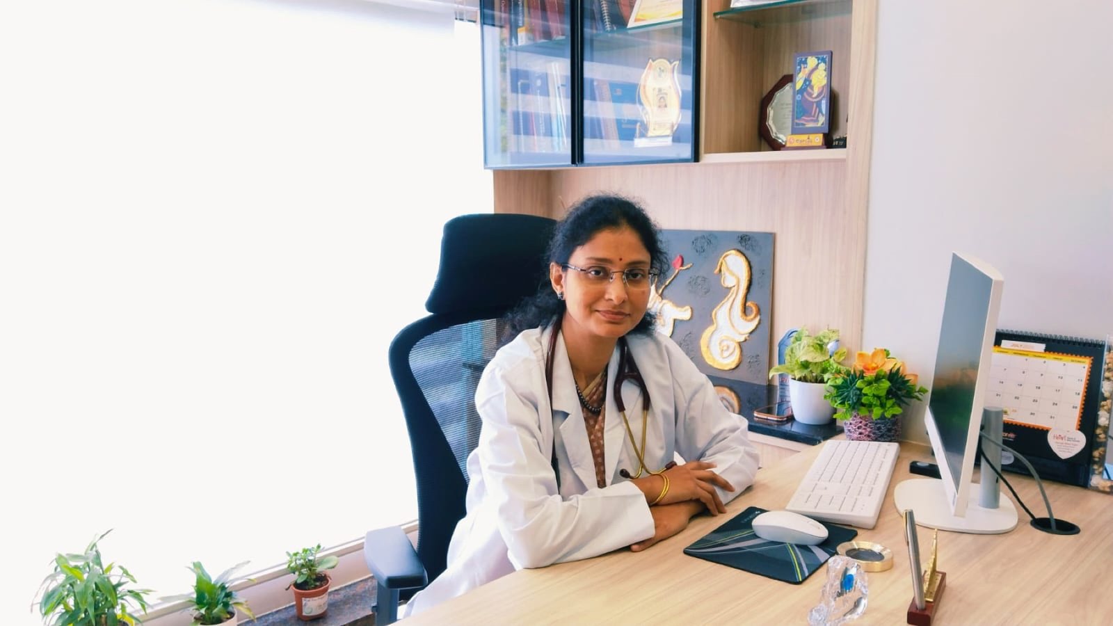 Dr. N. Srividya in her consulting room